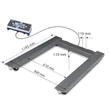Kép 2/5 - KERN UID 600K-1DM (300kg/0,1kg-600kg/0,2kg) IP67 1195x840x110mm mobil raklapmérleg 3évG