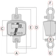 Kép 2/5 - KERN HFD 10T-3IP (3000kg/1kg-6000kg/2kg-12000kg/5kg) robusztus digitális ipari darumérleg IP67