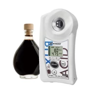 ATAGO PAL-BX|ACID181 Master Kit digitális refraktométer Brix érték (0-90％), ecetsav (0,5-12％) és arányuk mérésére, 100 mérés rögzítése, NFC adatátvitel