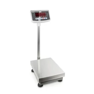 KERN EFC 100K-3 (150kg/0,01kg) 500x400 mm robusztus könnyű táp+akku RS-232 rozsdamentes acél platform- csomagmérleg állvány nagy kijelző sok funkció 2évG
