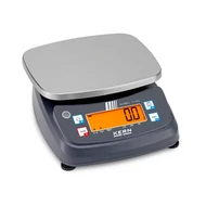 KERN FPB 3K-4 (3kg/0,2g) IP68/IP69K digitális asztali mérleg ellenőrző mérés, darabszámlálás, adapter, akkumulátor