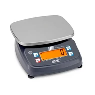 KERN FPB 6K-3M (6kg/2g) IP68/IP69K digitális asztali mérleg ellenőrző mérés, darabszámlálás, adapter, akkumulátor, hitelesíthető