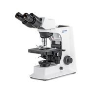 KERN OBL 127 biológiai mikroszkóp 40x/100x/400x/1000x nagyítás, végtelen optikai egység, állítható asztal, állítható fényerejű 3 W-os LED alsó megvilágítás, binokuláris