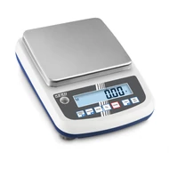 KERN PFB 6000-2 (6000g/0,01g) digitális precíziós mérleg ellenőrző méréssel, sok funkcióval, IoT Ready, RS232, opcionális akkumulátor