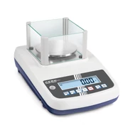 KERN EWJ 600-3 (600g/0,001g) digitális precíziós asztali mérleg, automata belső kalibrálás, RS232, USB, sok funkció, sok mértékegység
