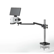 KERN OIV 902 videó mikroszkóp 5 MP-es kamerával, képernyővel, nagytudású szoftverrel, 0,7x-4,5x nagyítás, állítható fényerejű 3W-os felső gyűrűs LED megvilágítással, HDMI, USB