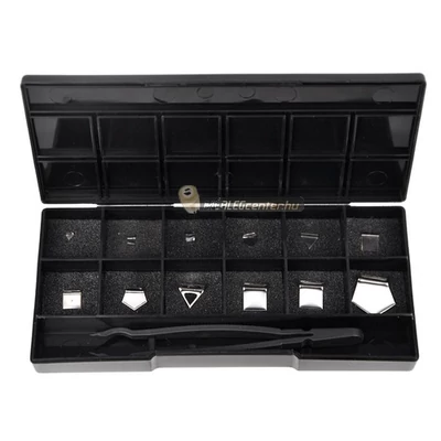 CALI GO lemez súlykészlet precíziós mérlegekhez 1 mg - 500 mg műanyag dobozban, OIML M1 súlyosztály