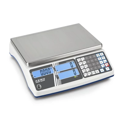 KERN CIB 3K-4 (3kg/0,0002kg) memóriás (50+20 cikknek) darabszámláló digitális asztali mérleg ellenőrző mérés, adapter, akkumulátor
