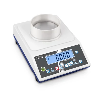 KERN CKE 360-3 (360 g/0,001 g) darabszámlálásra tervezett, 82 mm átmérőjű mérőfelület, dedikált mennyiség gombok, IoT ready, Ipar 4.0 digitális asztali mérleg