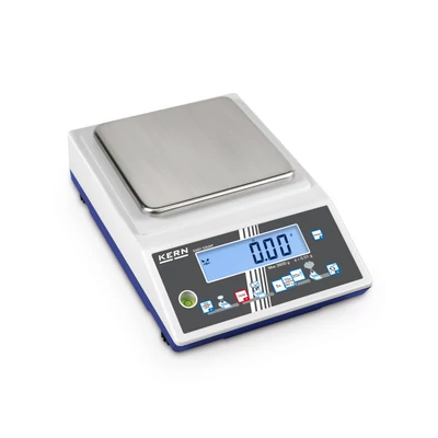 KERN CKE 3600-2 (3600 g/0,01 g) darabszámlálásra tervezett, 130x130 mm-es mérőfelület, dedikált mennyiség gombok, IoT ready, Ipar 4.0 digitális asztali mérleg