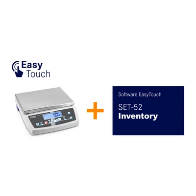KERN CKE 36K0.1-Inventory (36kg/0,0001 kg) darabszámlálásra tervezett, 340×240 mm mérőfelületű, dedikált mennyiség gombok, IoT ready, Ipar 4.0 digitális asztali mérleg Easy Touch szoftverrel