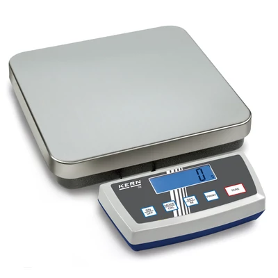 KERN DE 12K1A (12kg/1g) 315×305 mm platform- csomagmérleg kisállatmérő, darabszámláló, százalékszámító funkc. 2évG
