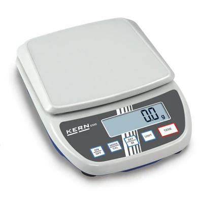 KERN EMS 12K0.1 (12000g/0,1g) digitális asztali mérleg sok funkcióval, adapterrel