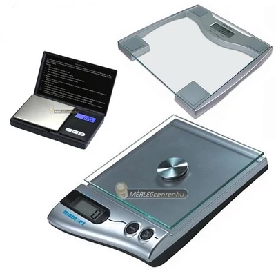 Momert 5831 200 kg digitális személymérleg + Momert 6850 5 kg digitális konyhamérleg + ES-300AX 300g/0,01g digitális precíziós zsebmérleg ajándékcsomag