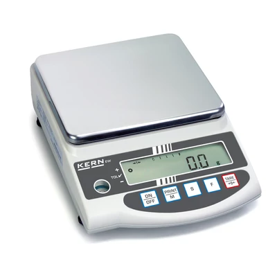 KERN EW 12000-1NM (12000g/0,1g) robusztus rezgővillás mérőcellás digitális precíziós asztali mérleg, RS232, ütésálló, sok mértékegység