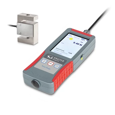 Sauter (KERN) FS 2-100KSP1 100 kN, 20N prémium két csatornás digitális erőmérő külső cellás, USB, érintőképernyő, 16 GB memória, sok funkció 3évG