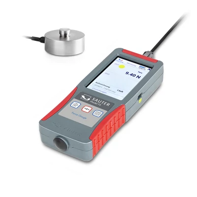 Sauter (KERN) FS 2-100KRQ1 100 kN, 20N prémium két csatornás digitális erőmérő külső cellás, USB, érintőképernyő, 16 GB memória, sok funkció 3évG