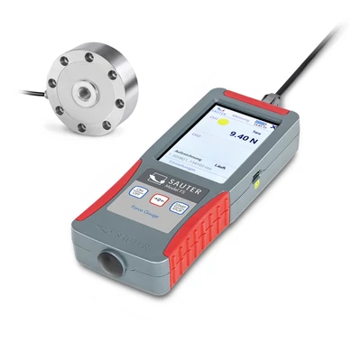 Sauter (KERN) FS 2-100KRY1 100 kN, 20N prémium két csatornás digitális erőmérő külső cellás, USB, érintőképernyő, 16 GB memória, sok funkció 3évG