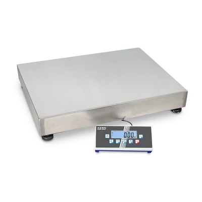 KERN IOC 600K-1M (300/600kg/0,1/0,2kg) 800x600mm robusztus, IP65, RS-232, Ipar 4.0, rozsdamentes acél platformmérleg sok funkcióval, opcionális akkumulátor, hitelesíthető