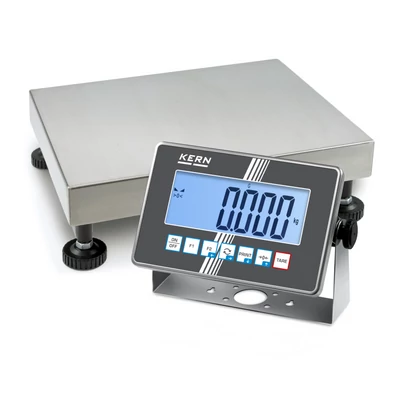 KERN IXC 30K-3M (30kg-0,001kg) 400x300 mm IoT Line, Ipar 4.0 IP65/IP68 robusztus rozsdamentes acél digitális platform mérleg sok funkcióval, hitelesíthető