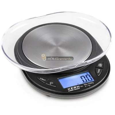 KERN TGC 1K-3 (1000g/1g) digitális precíziós zsebmérleg 8750 üzemóra 2 év garancia