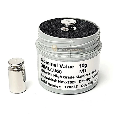 CALI GO 10 g-os kalibrálósúly, OIML M1 súlyosztály