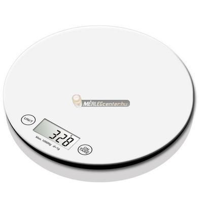 MC-452 (10000g/1g) szuperlapos fehér digitális konyhai mérleg