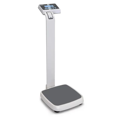 KERN MPE 250K100HM gyógyászati személymérleg BMI, Hold, anya-gyermek mérés funkcióval, 90-205 cm-es magasságmérő állvánnyal, 250 kg/0,1 kg, RS-232, adapter, hitelesíthető