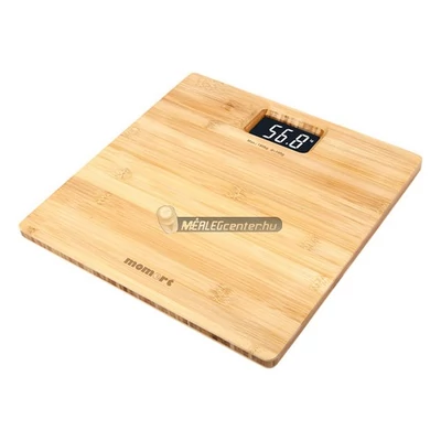 Momert 5877 bambusz digitális személymérleg, 180 kg-os méréshatárral