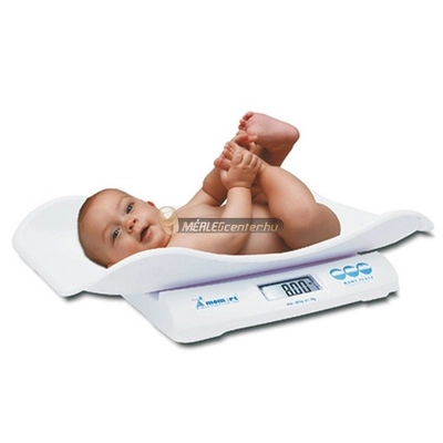Momert 6477 digitális kétfunkciós csecsemő és gyermekmérleg 20kg/5g, levehető babatállal