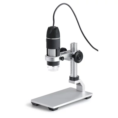 KERN ODC 895 digitális USB mikroszkóp 10x-200x nagyítás, 8 beépített LED-del, szoftverrel, állvánnyal