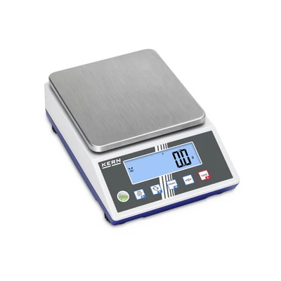 KERN PCJ 6000-1M (6000g/0,1g) IoT ready, Ipar 4.0 digitális asztali mérleg, sok funkció, sok mértékegység, hitelesíthető