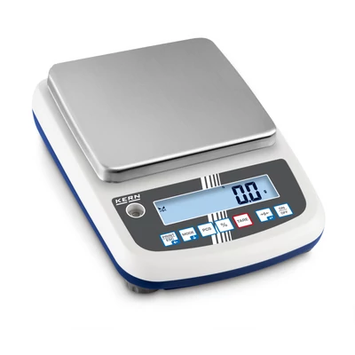 KERN PFB 6000-1 (6000g/0,1g) digitális precíziós mérleg ellenőrző méréssel, sok funkcióval, IoT Ready, RS232, opcionális akkumulátor
