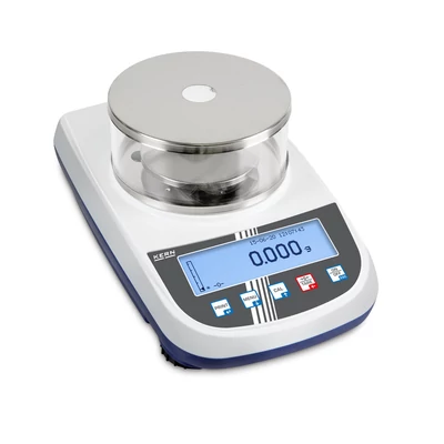 KERN PLJ 420-3F (420g/0,001g) automatikus belső kalibrálású digitális precíziós asztali mérleg, 99 recept memória, RS232