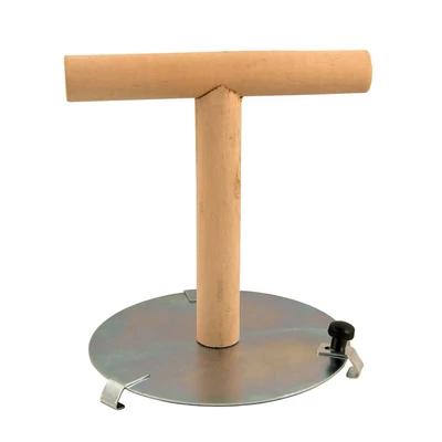 Madár állvány mérlegekre, 130 mm átmérőjű fém talppal, két tartóval