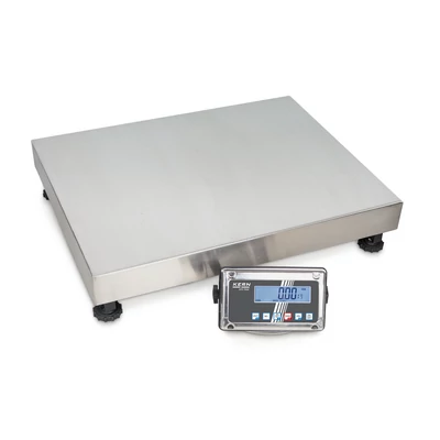 KERN SFE 100K-2XLNM (150kg-0,05kg) 650x500 mm IP65 rozsdamentes acél kijelzős platform mérleg, ellenőrző és átlag mérés, akár 5 év garancia, hitelesíthető