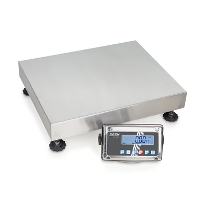KERN SFE 60K-2LNM (60kg-0,02kg) 500x400 mm IP65 rozsdamentes acél kijelzős platform mérleg, ellenőrző és átlag mérés, akár 5 év garancia, hitelesíthető