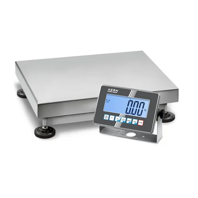KERN SXC 100K-2 (150kg-0,01kg) 500x400 mm IoT Line, Ipar 4.0 IP68/IP69K teljesen rozsdamentes acél digitális platform mérleg a legextrémebb igénybevételre