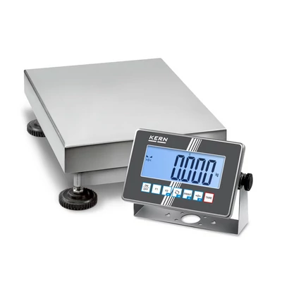 KERN SXC 10K-3 (15kg-0,001kg) 300×240 mm IoT Line, Ipar 4.0 IP68/IP69K teljesen rozsdamentes acél digitális platform mérleg a legextrémebb igénybevételre