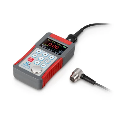Sauter (KERN) TO 100-0.01EE prémium ultrahangos anyagvastagság mérő memóriával, 0,7-600 mm/0,01 mm, 5 MHz, 200 m/s – 19999 m/s, USB