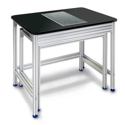 KERN YPS-03 antivibrációs mérlegasztal, mérőasztal gránitlappal 800×600×785 mm, alumínium, 46 kg