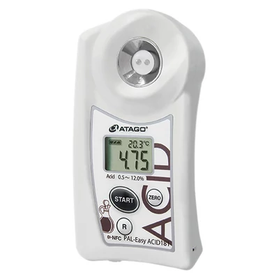 ATAGO PAL-Easy ACID181 Master Kit ecet digitális refraktométer savtartalom (0,5-12％) mérésére, 100 mérés rögzítése, NFC adatátvitel
