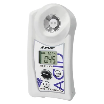 ATAGO PAL-Easy ACID2 Master Kit szőlő és bor digitális refraktométer savtartalom (0,1-4％) mérésére, 100 mérés rögzítése, NFC adatátvitel