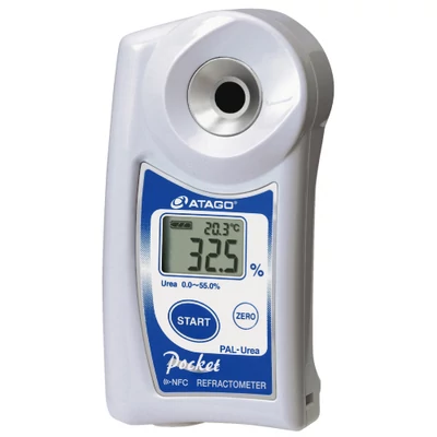 ATAGO PAL-Urea digitális refraktométer AdBlue tartalom (0,0 - 55,0%, 0,1%, 10-40°C) mérésére, 100 mérés rögzítése, NFC adatátvitel