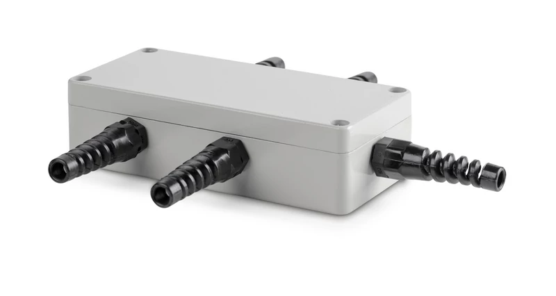 Sauter (KERN) CJ P4 csatlakozódoboz (junction box), 4 csatorna, IP65, alumínium, 4 és 6 vezetékes cellákhoz, 135×65×38 mm