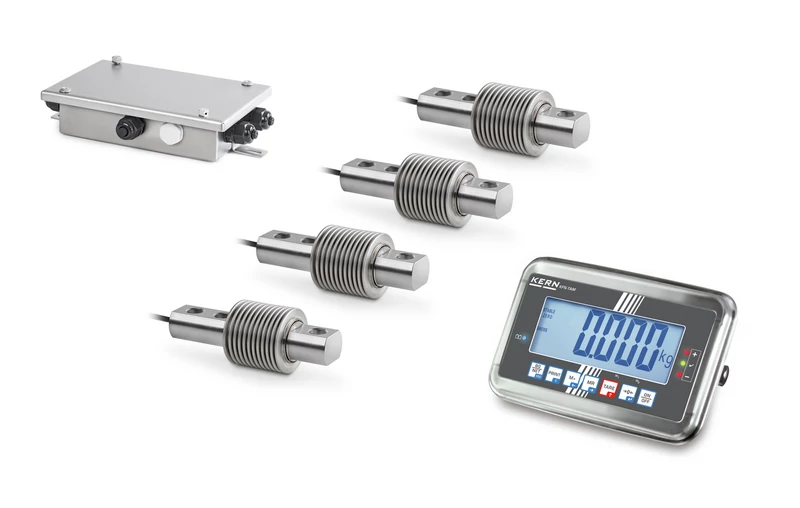 Sauter (KERN) CW 300RKFN mérleg kit, 300 kg, IP68 mérőcellák, IP65 rozsdamentes acél kijelző