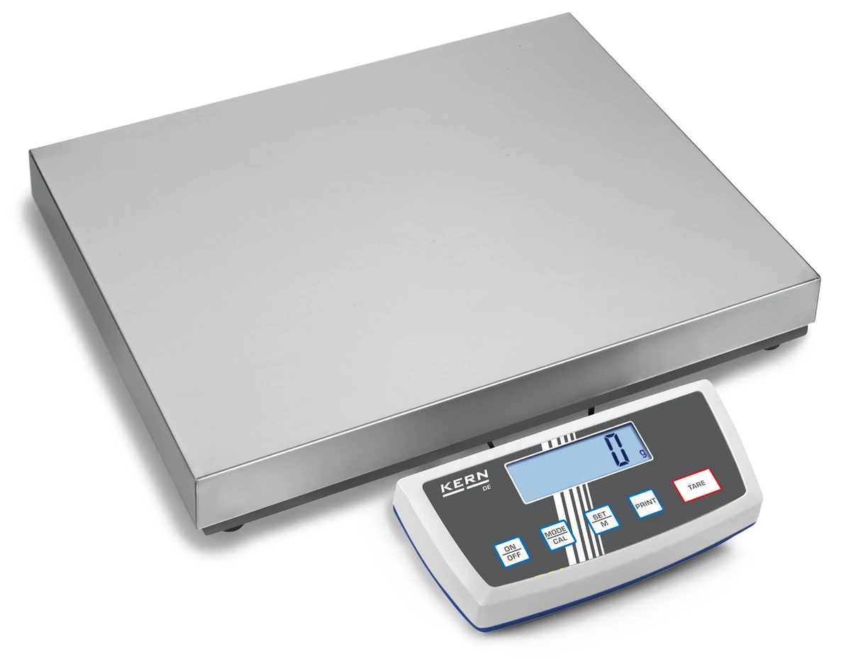 KERN DE 300K50D (300kg/50g) 522×403mm platform- csomagmérleg kisállatmérő, darabszámláló, százaléksz. 2évG