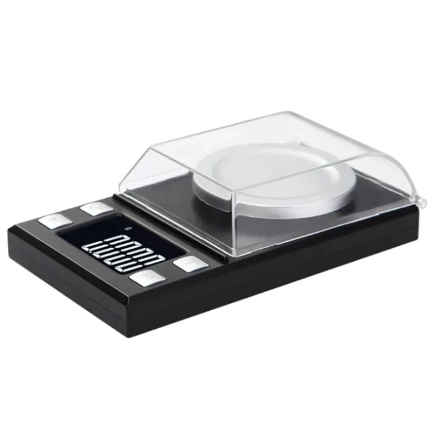 HA-100 (100g/0,001g) digitális mini ékszer-, ezredgrammos mérleg, mérőedénnyel, kalibrálósúllyal