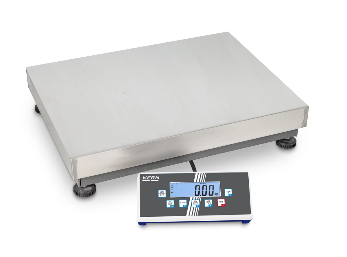 KERN IOC 100K-3L (60/150kg/0,002/0,005kg) 650x500mm robusztus, IP65, RS-232, Ipar 4.0, rozsdamentes acél platformmérleg sok funkcióval, opcionális akkumulátor