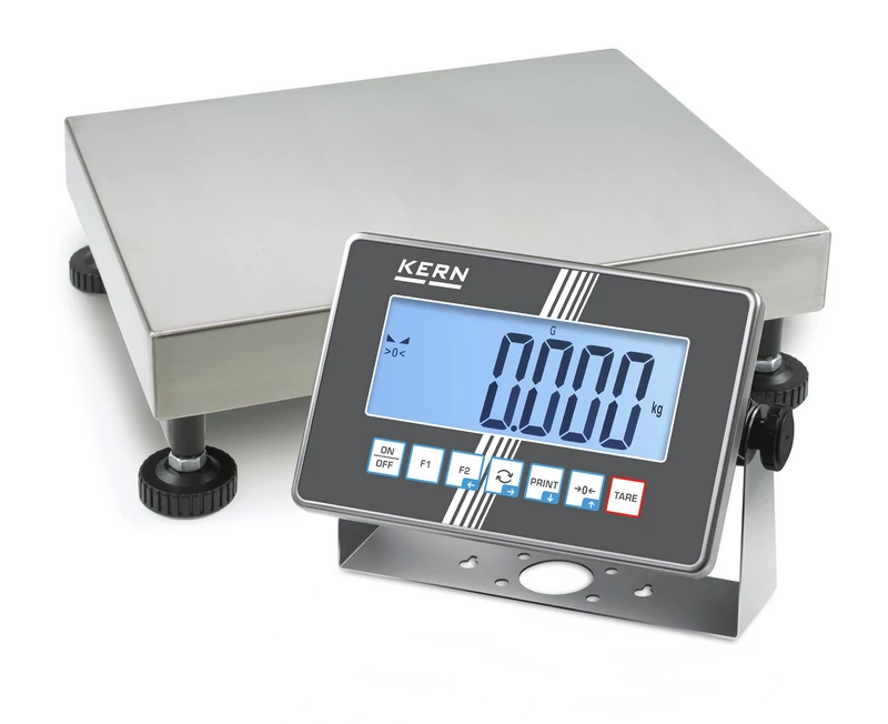 KERN IXC 30K-3 (30kg-0,001kg) 400x300 mm IoT Line, Ipar 4.0 IP65/IP68 robusztus rozsdamentes acél digitális platform mérleg sok funkcióval